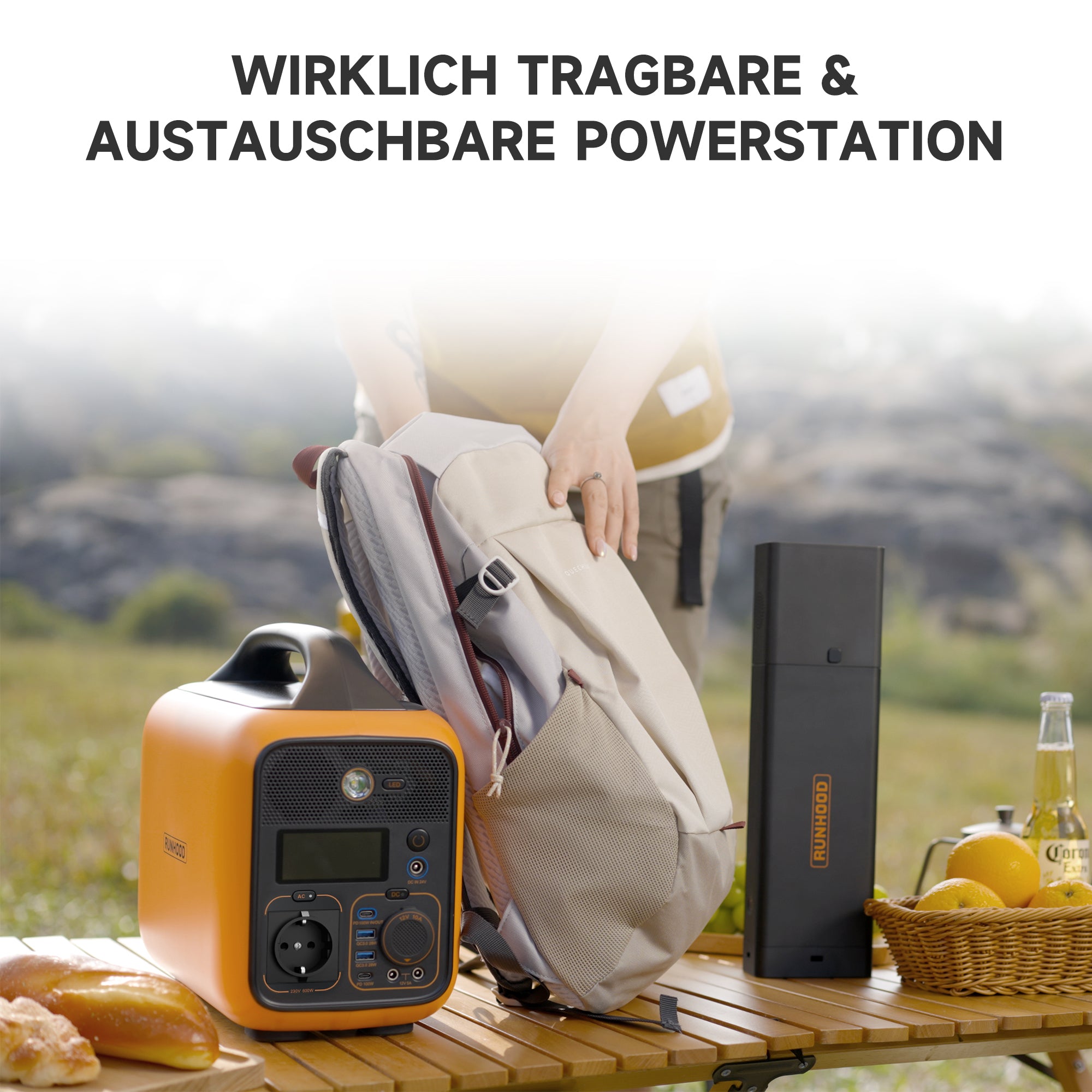 RALLYE 600 PRO| 1296Wh 600W |Tragbare Powerstation mit 100W Solarpanel